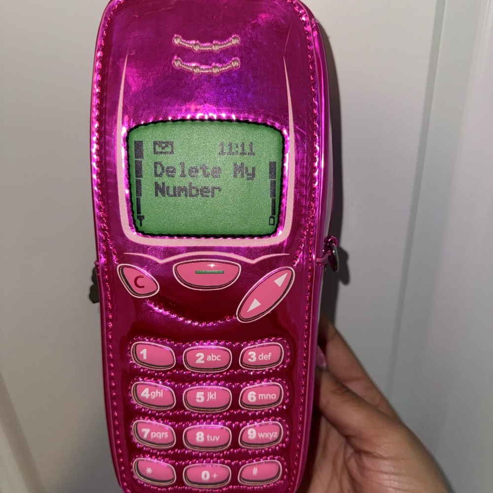Metallic Pink y2k Retro Cell Phone Handbag